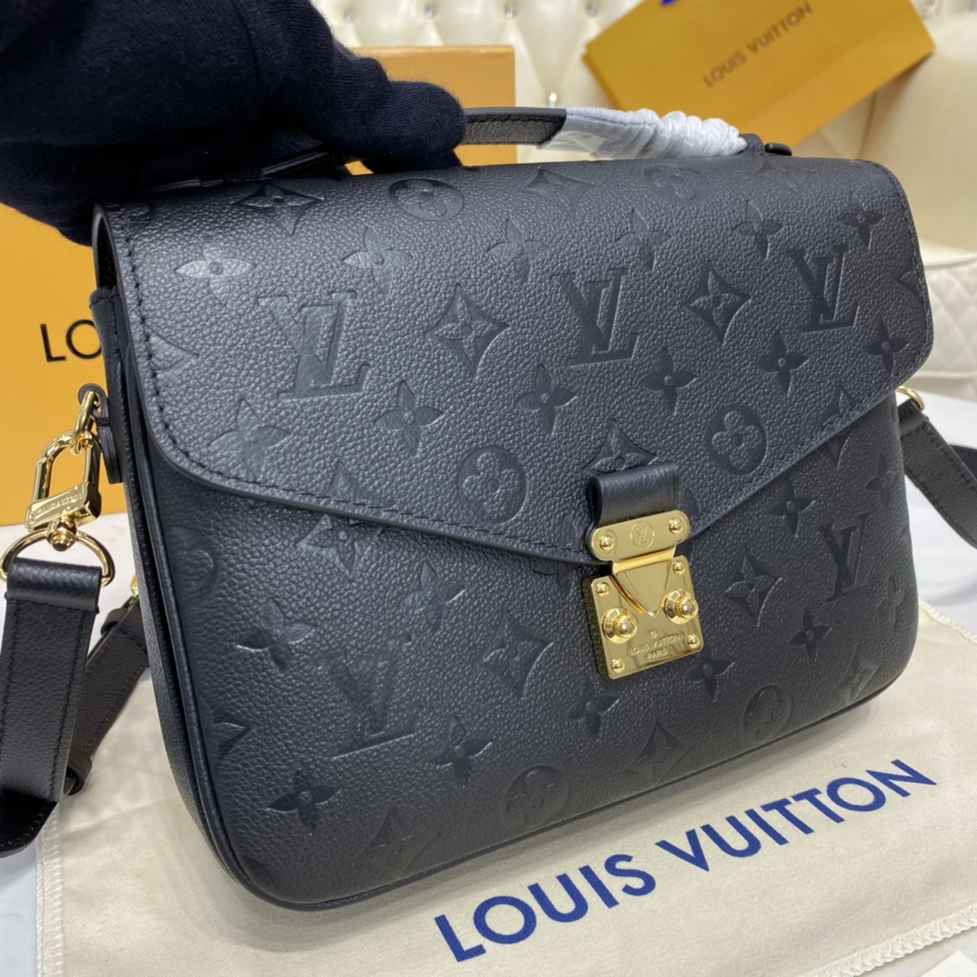 Louis Vuitton POCHETTE METIS Handbag Monogram Empreinte M41487 Black